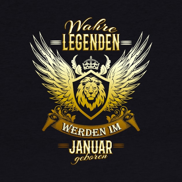 Januar Geburtstag Legenden Geschenk by Foxxy Merch